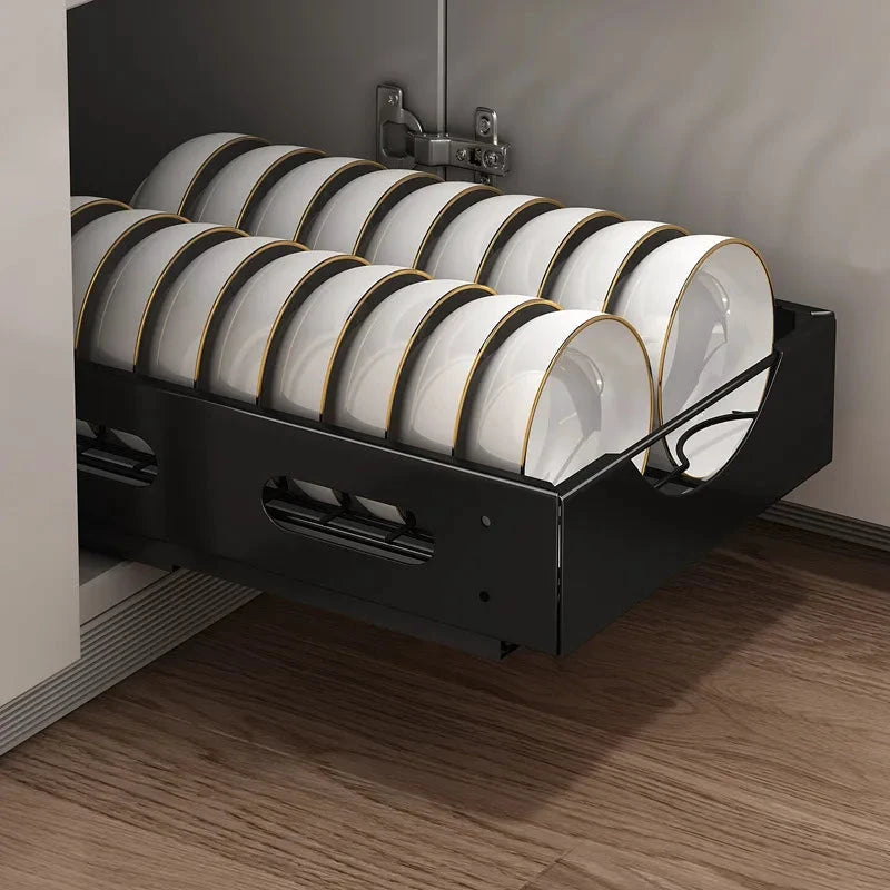 Under the Cabinet Smart Dish Organizer Rack by BowLift