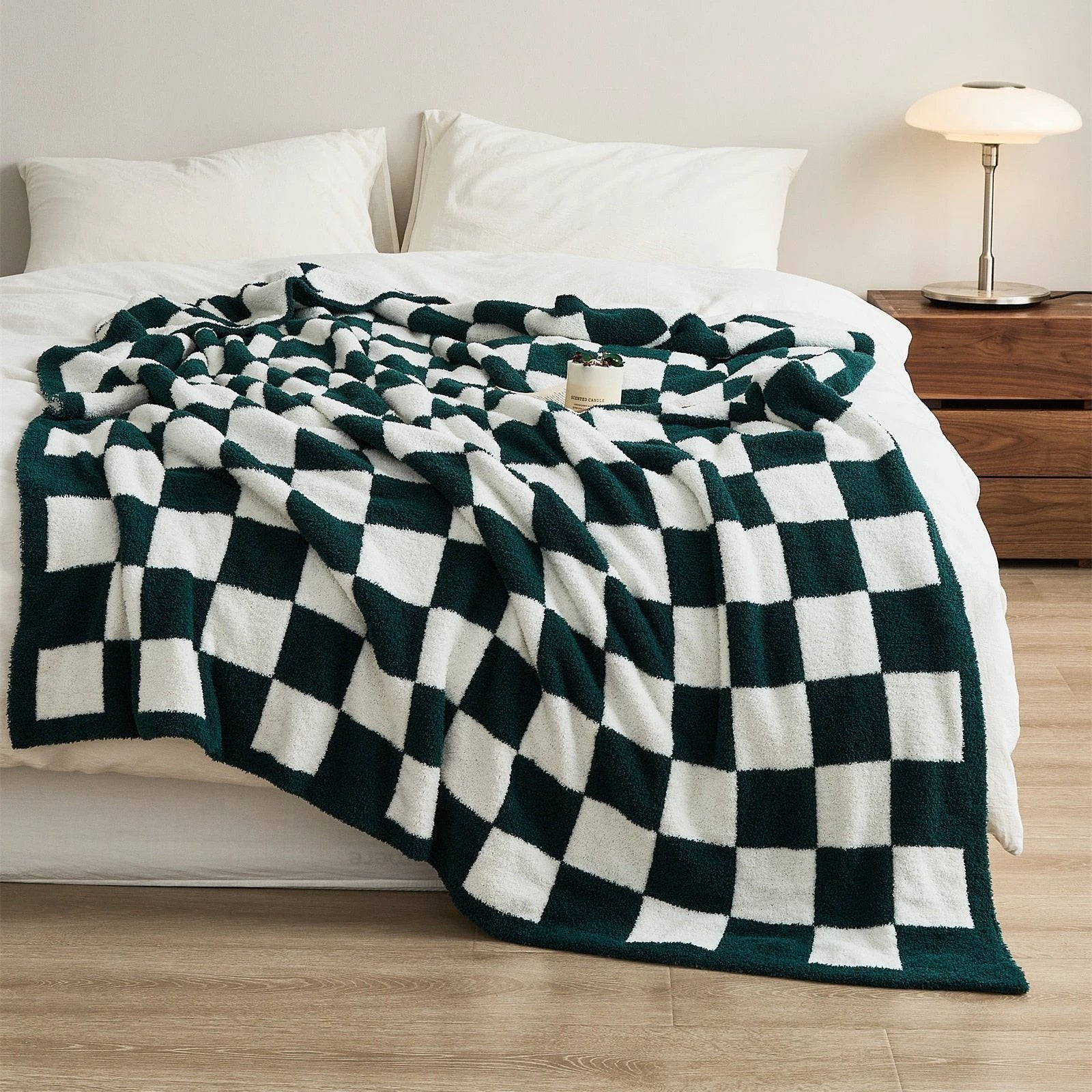 COLOURFUL CHECKERBOARD THROW by Bowlift