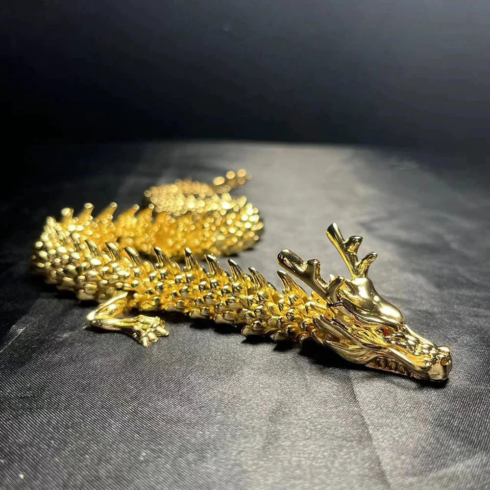 Mystic Scales 3D Brass Dragon Home Decor by BowLift
