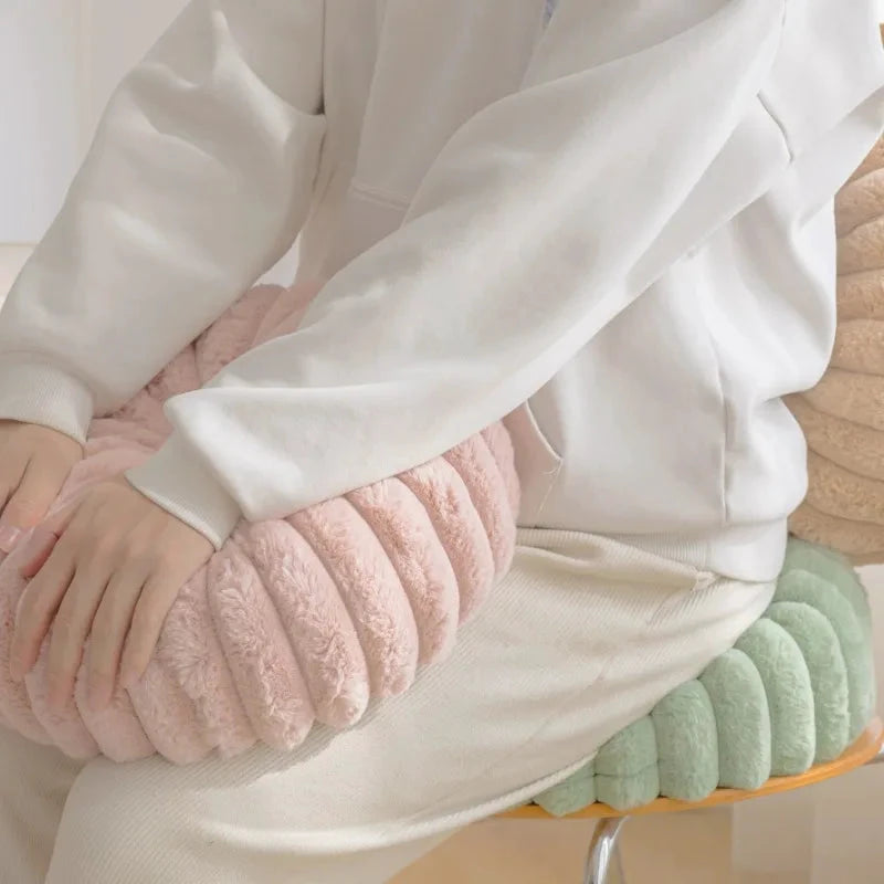 Fluffy Pastel Pumpkin Cushion by Bowlift