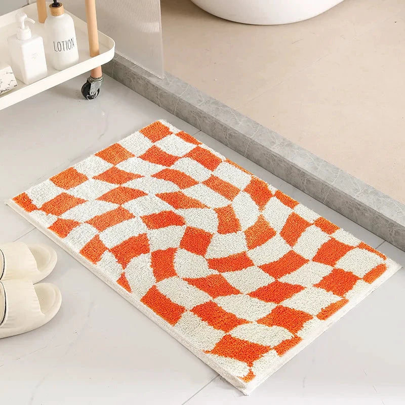 Checkerboard Bathroom Mat by Bowlift