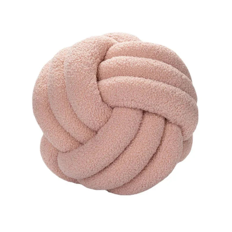Boucle Rope Knot Ball Cushion by Bowlift