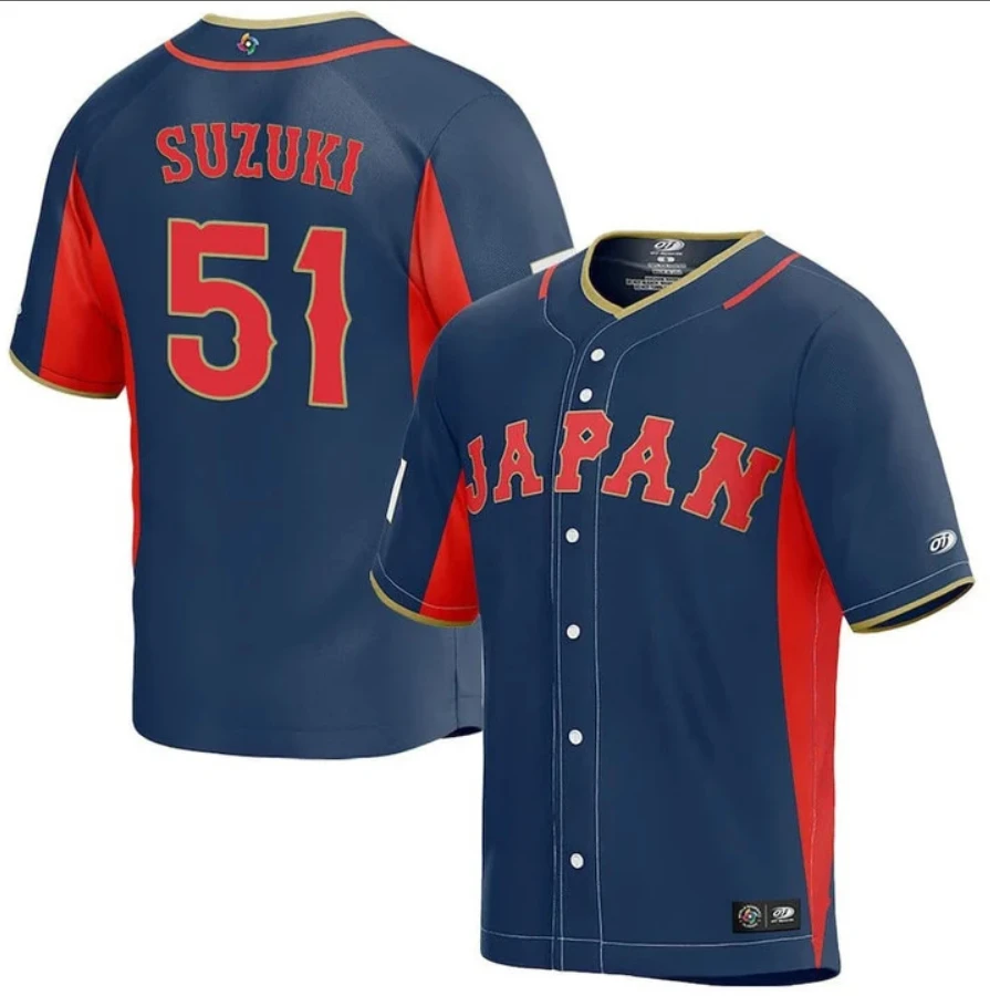 Seiya Suzuki #51 Japan Baseball World Baseball Classic Jersey – Navy by My Store