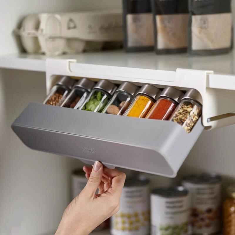 Adhesive Herb Organizer – Sleek Kitchen Storage Solution Bowlift by Bowlift