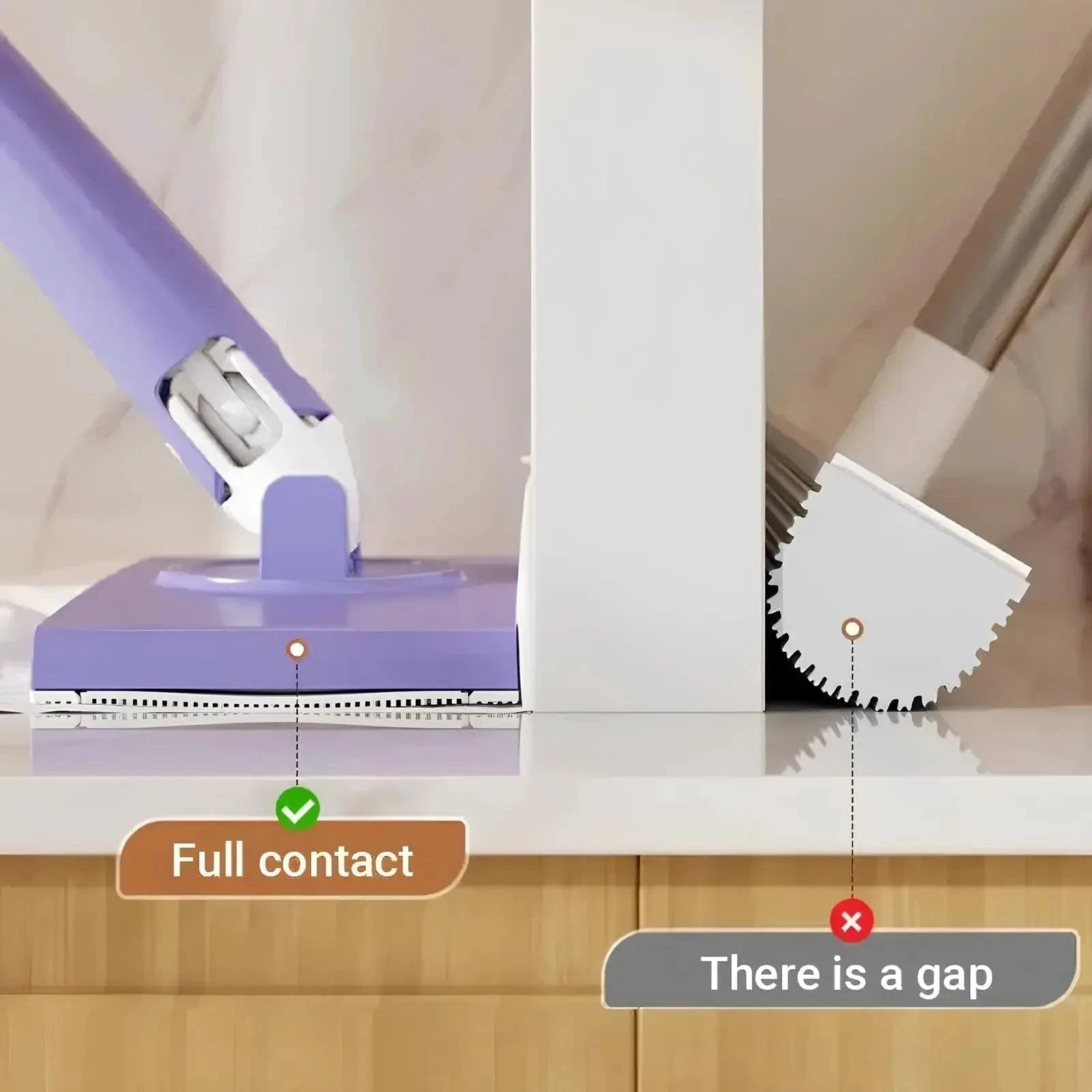 Self-changable flat mop (NOW 180% larger) + 4 cleaning cloths by BowLift