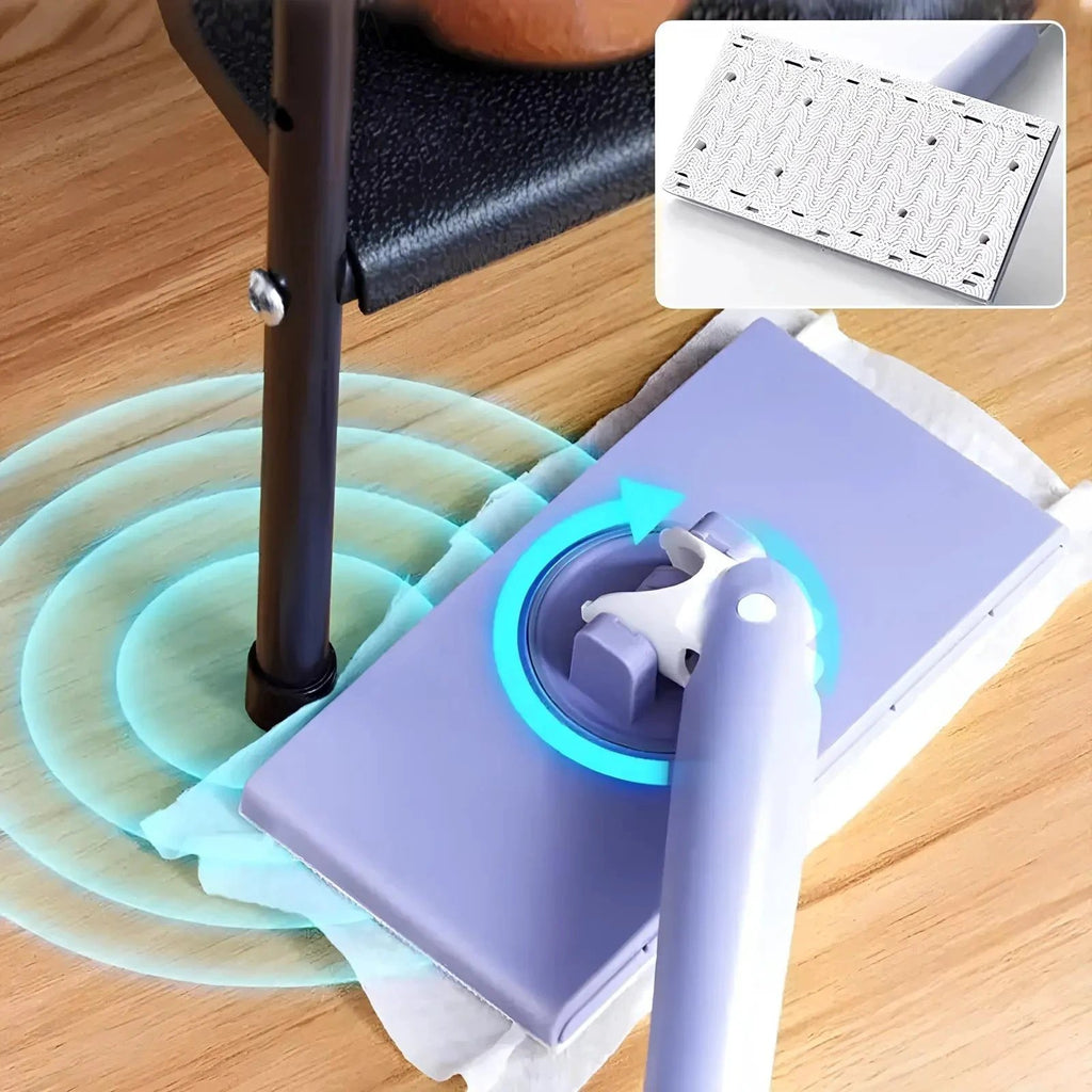 Self-changable flat mop (NOW 180% larger) + 4 cleaning cloths by BowLift