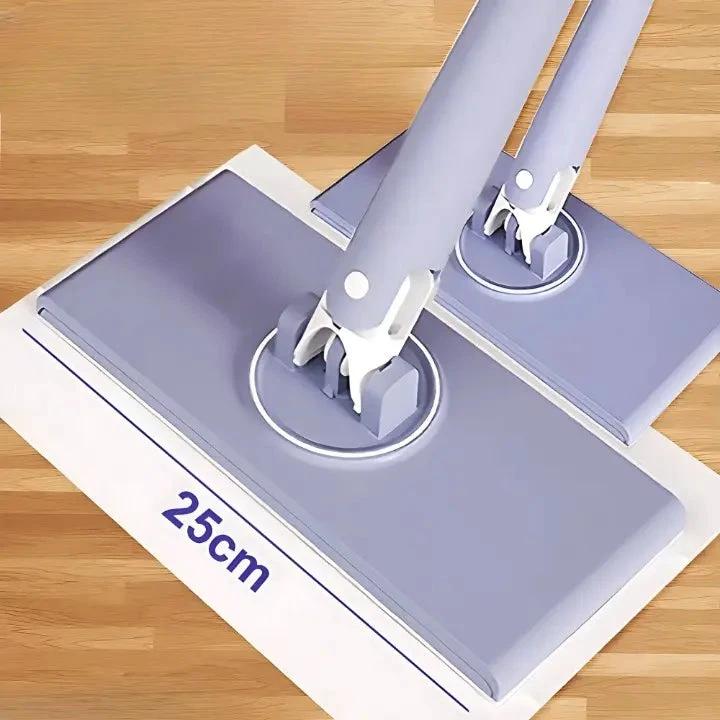 Self-changable flat mop (NOW 180% larger) + 4 cleaning cloths by BowLift
