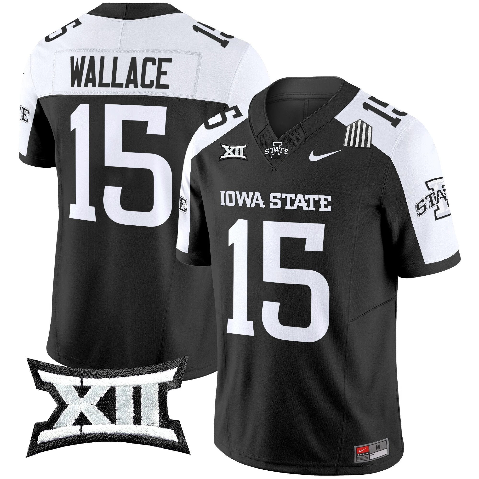 Seneca Wallace Jersey #15 Iowa State Cyclones 2025 Stitched Black Alternate by My Store