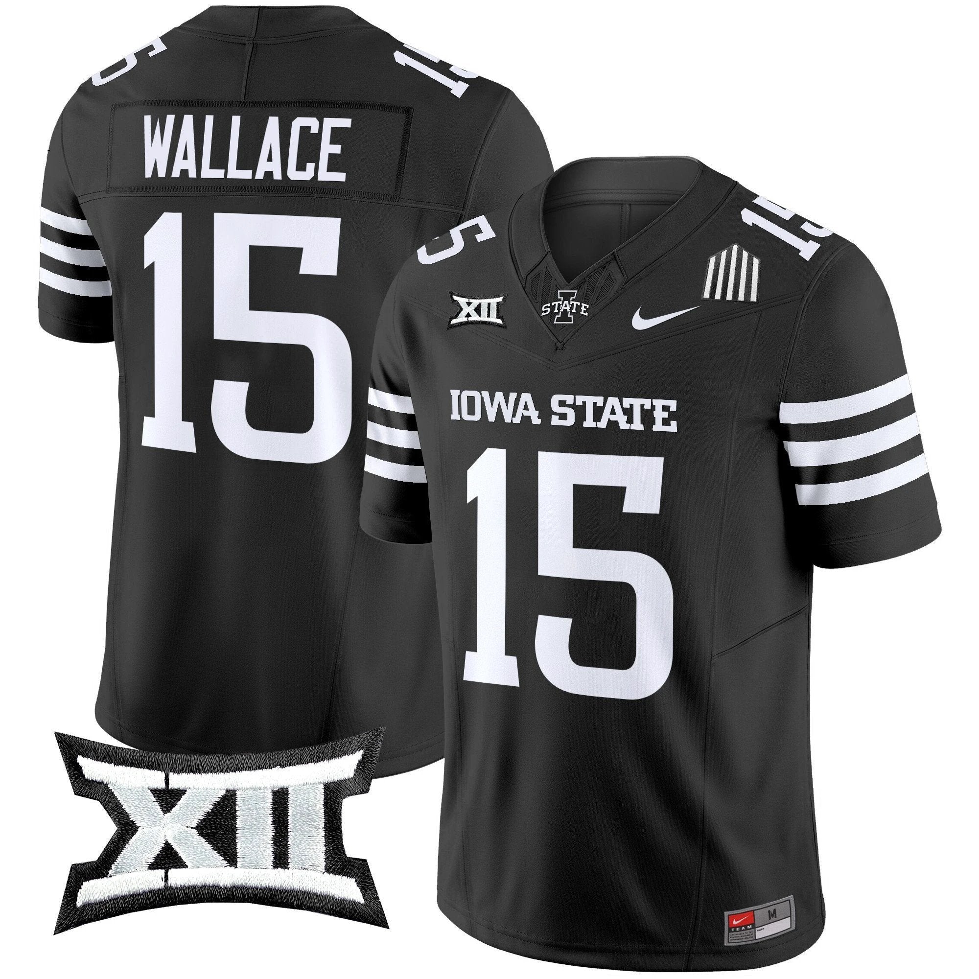 Seneca Wallace Jersey #15 Iowa State Cyclones 2025 Stitched Black by My Store