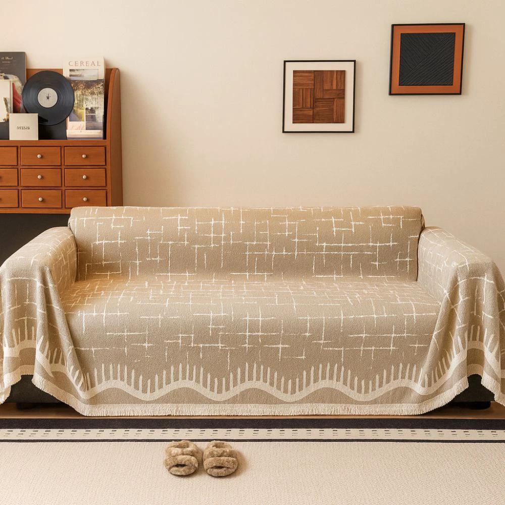 Serene Horizon Lines Sofa Cover by Casa & Beyond