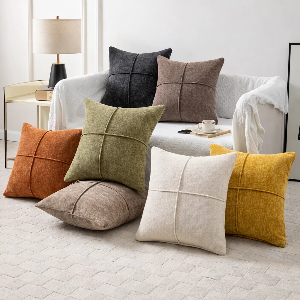Serene Stitch Cushion Cover by Casa & Beyond