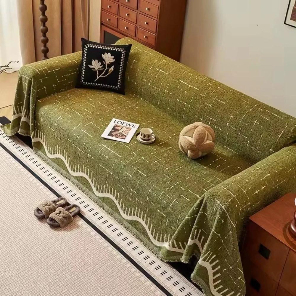 Serene Horizon Lines Sofa Cover by Casa & Beyond