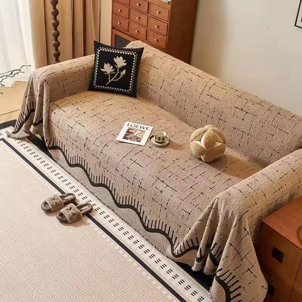 Serene Horizon Lines Sofa Cover by Casa & Beyond