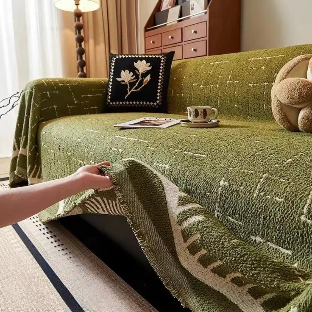 Serene Horizon Lines Sofa Cover by Casa & Beyond