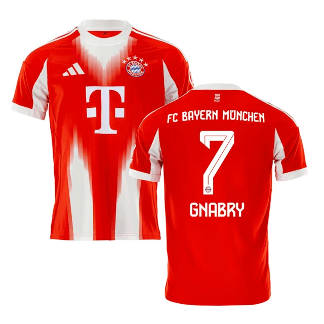 Serge Gnabry 7 Bayern Munich 2025-26 Home Jersey – Red by Soccer Jersey