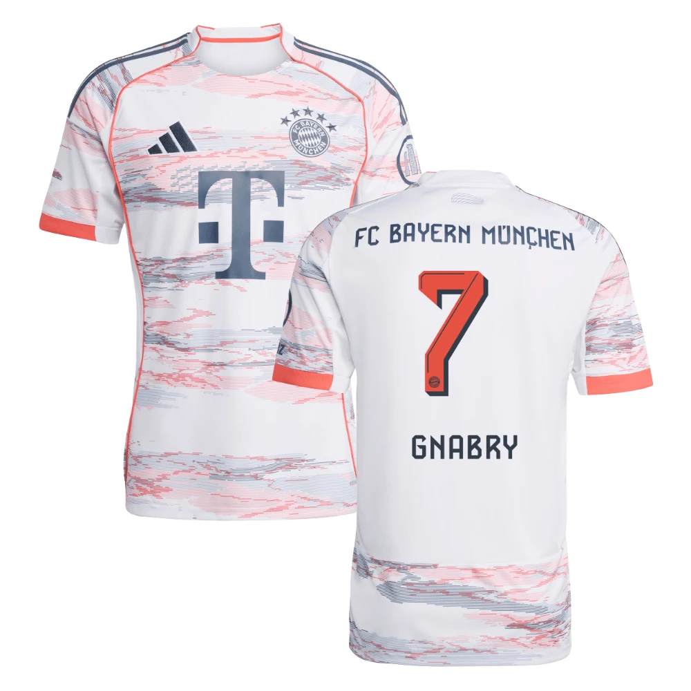 Serge Gnabry #7 Bayern Munich 2025-26 Away Men Jersey – White by Soccer Jersey