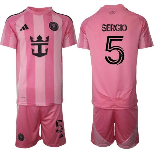 Sergio Jersey #5 Inter Miami CF Pink Home 2025 - 26 Soccer Suit by Soccer Jersey