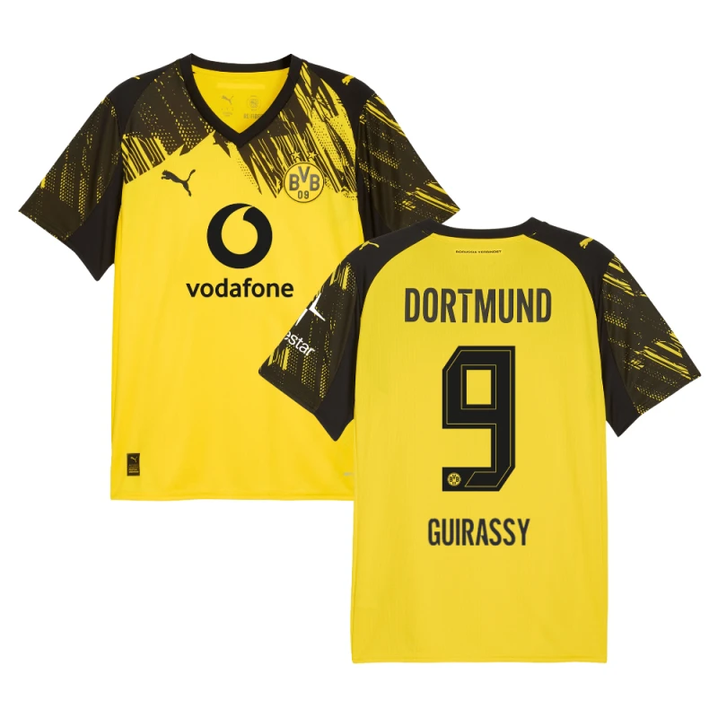 Serhou Guirassy #9 Borussia Dortmund 2025-26 Home Men Jersey – Yellow by Soccer Jersey