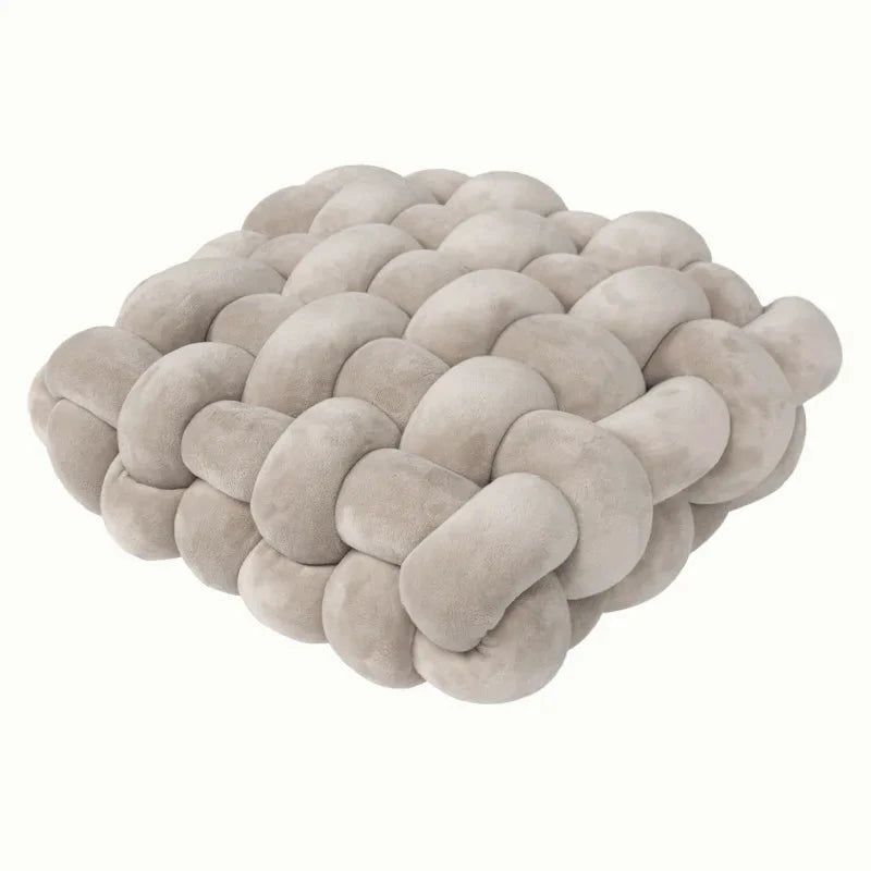Chunky Woven Knot Cushion by Bowlift