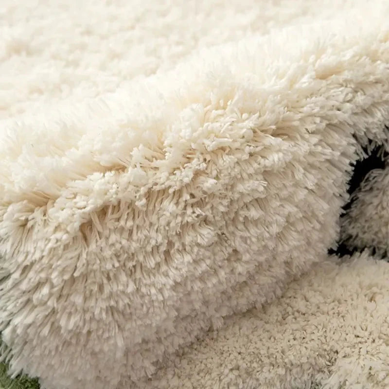 Fluffy Sheep Shaped Bedroom Bedside Rug by Bowlift