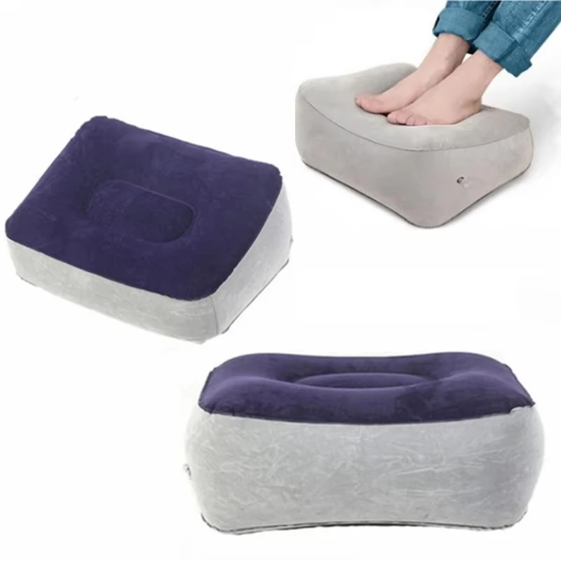 Inflatable Footrest Pillow - Leg Support Cushion for Travel, Office & Home by BowLift