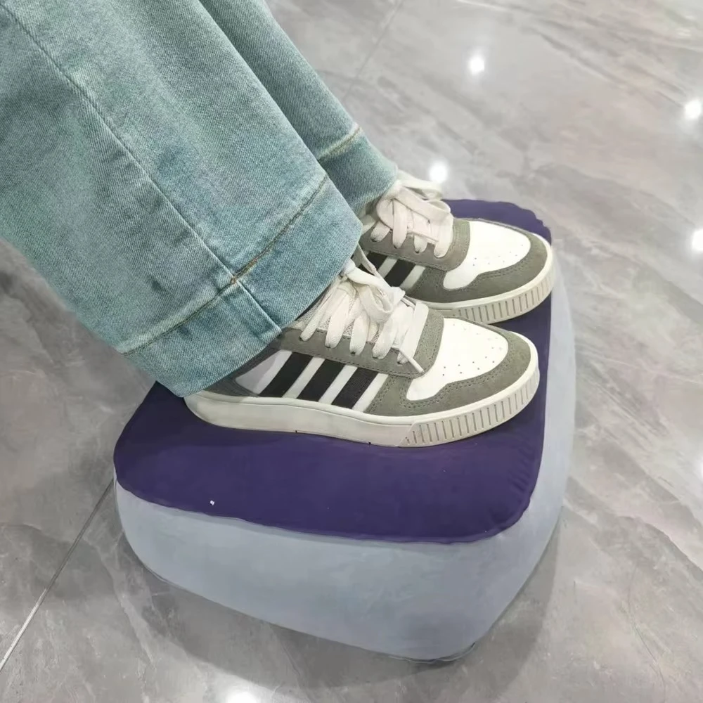Inflatable Footrest Pillow - Leg Support Cushion for Travel, Office & Home by BowLift