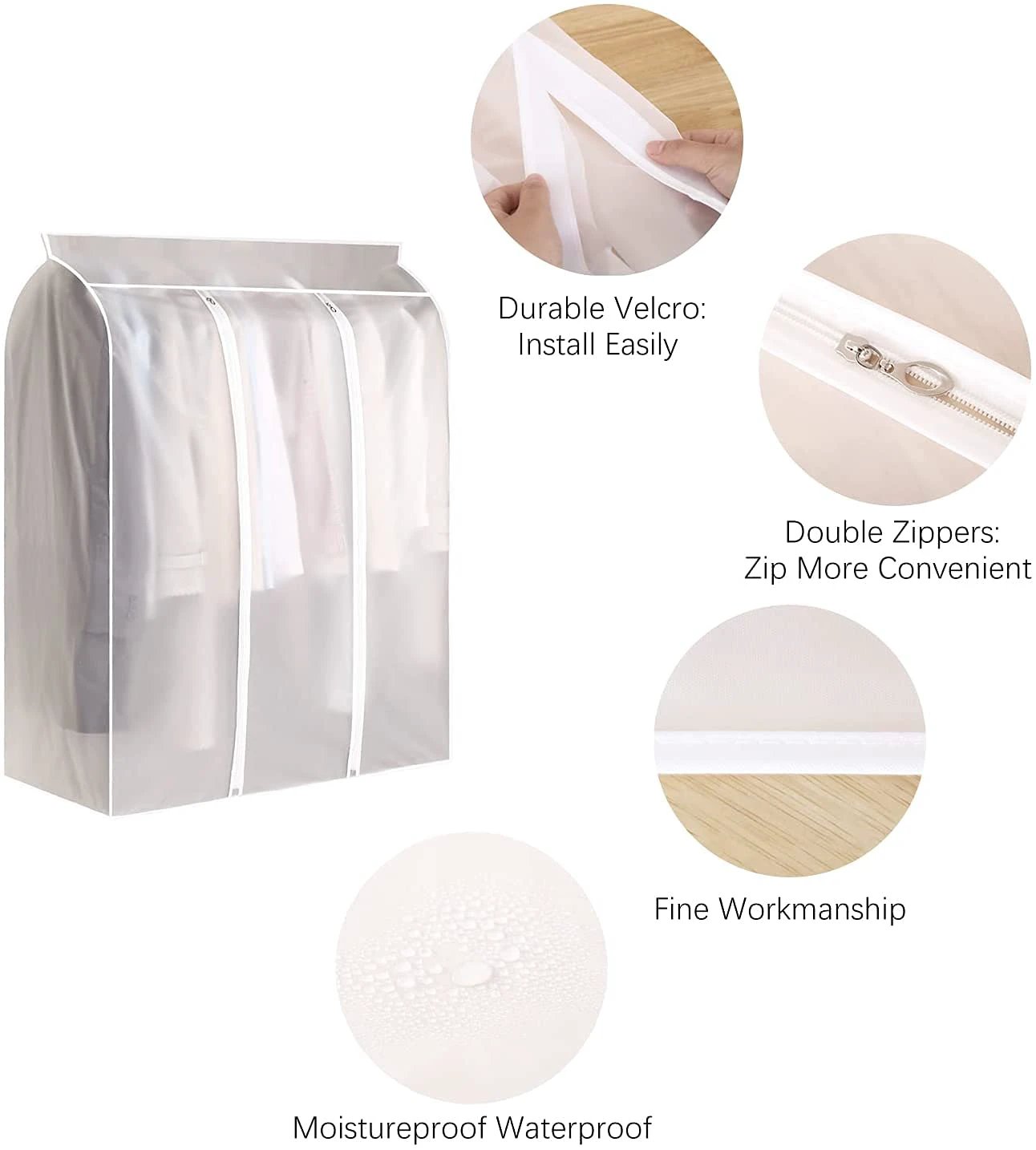 Home Organizer Dust Cover Clothes Storage Wardrobe Bag by BowLift