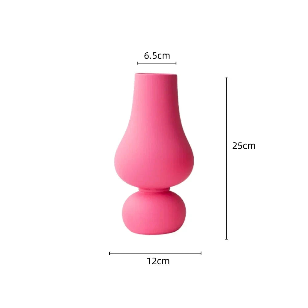 Vivid Pink Ceramic Vase by Bowlift