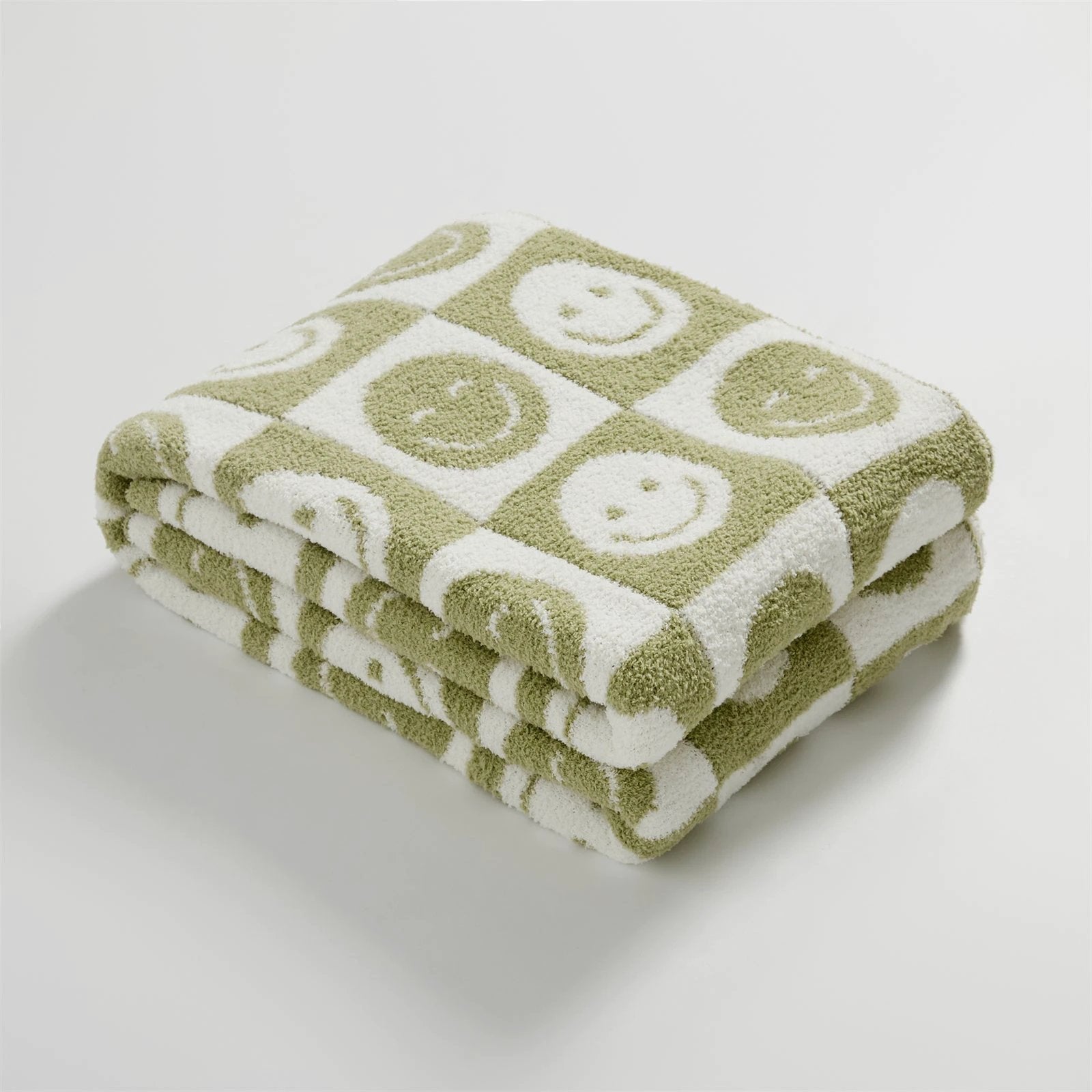 Smiley Checkered Blanket by Bowlift