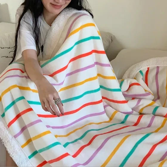 Stripe Sofa Throw by Bowlift