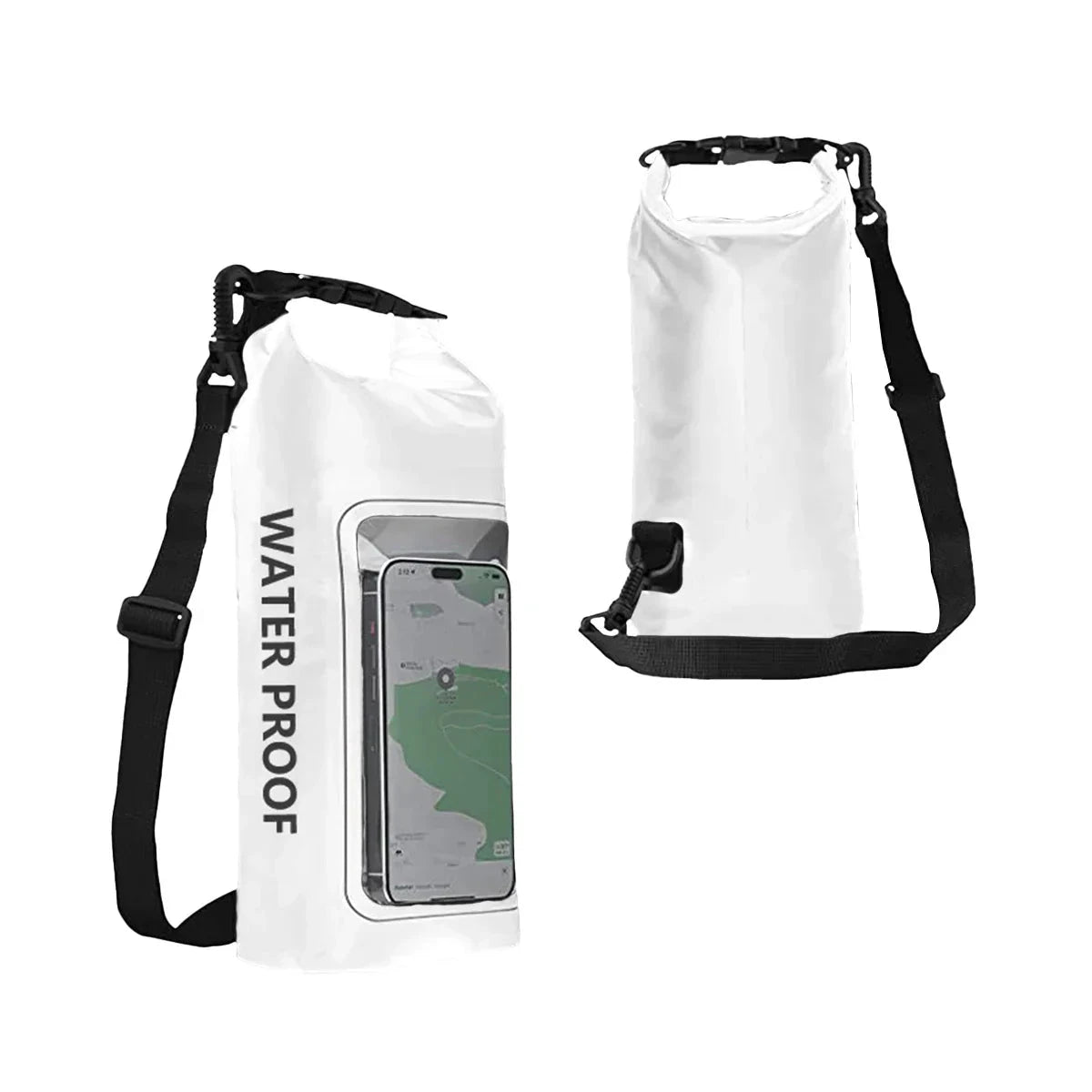 AquaVault Waterproof Dry Bag 2L | With Touchscreen Window | Outdoor Bag for Kayaking, Trekking & Water Sports by BowLift