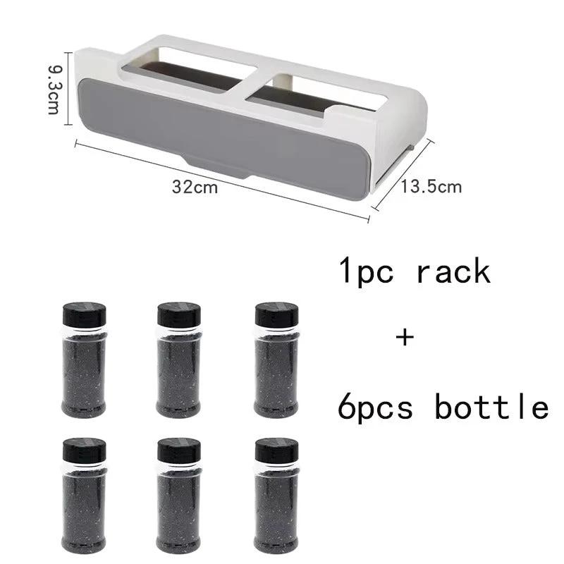 Adhesive Herb Organizer – Sleek Kitchen Storage Solution Bowlift by Bowlift