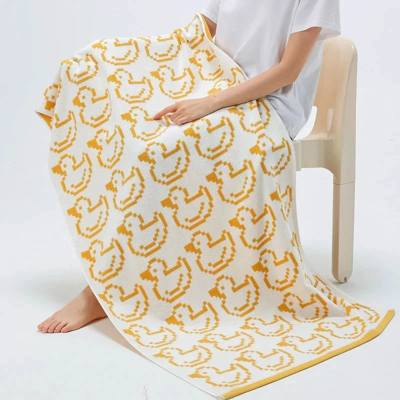 Reversible Animal Print Cotton Towel by Bowlift