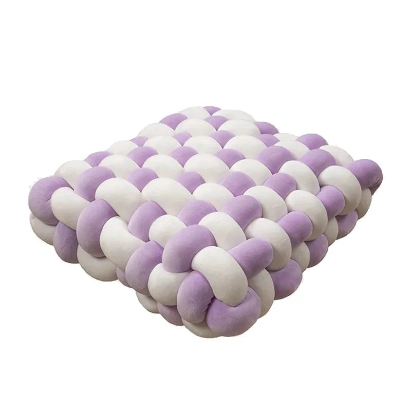 Chunky Woven Knot Cushion by Bowlift