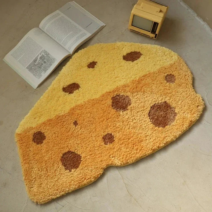 Cartoon Cheese Rug by Bowlift