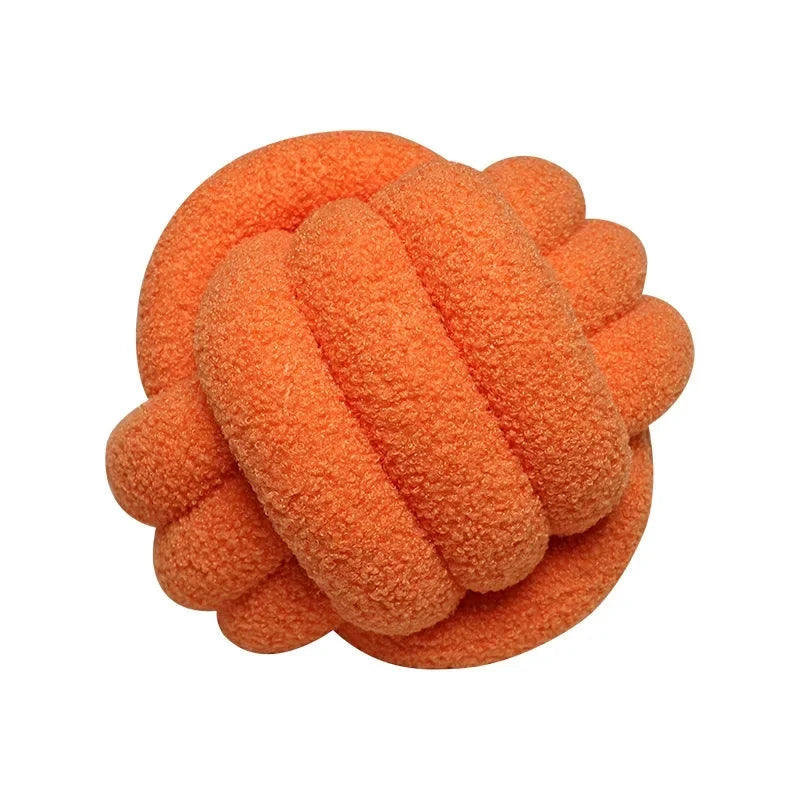 Boucle Rope Knot Ball Cushion by Bowlift