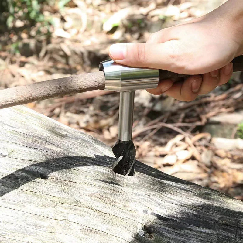 Bushcraft Hand Drill FerroDrill | Outdoor Survival Tool | Robust Carbon Steel | 16.5 cm by BowLift