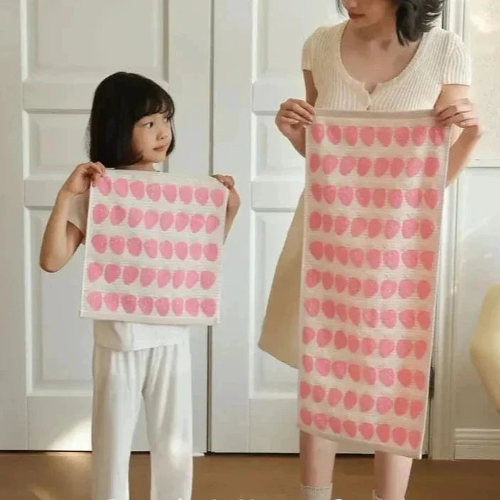 Strawberry Series Cotton Towel Collection by Bowlift