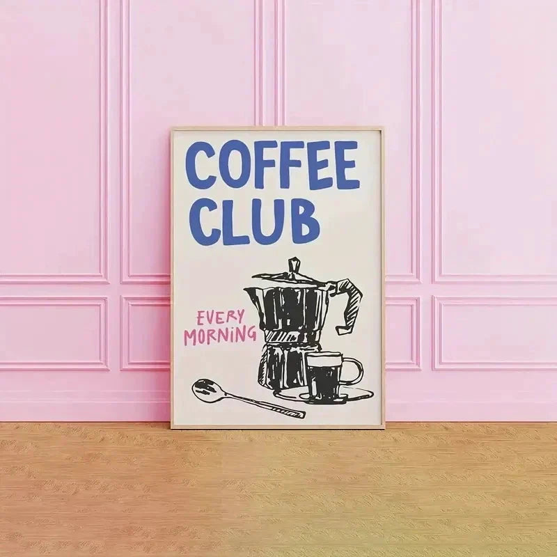 Coffee Club Wall Art by Bowlift