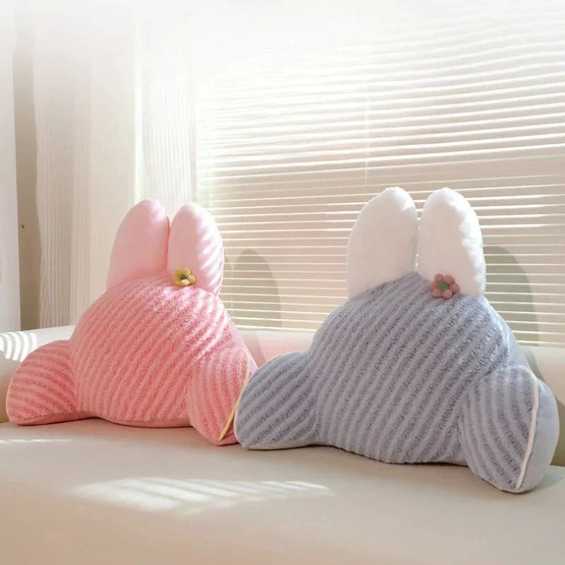 Rabbit Throw Pillow – Cute Bunny Shaped Cushion by Bowlift