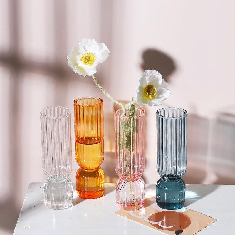 Scallop Cylinder Glass Vase by Bowlift