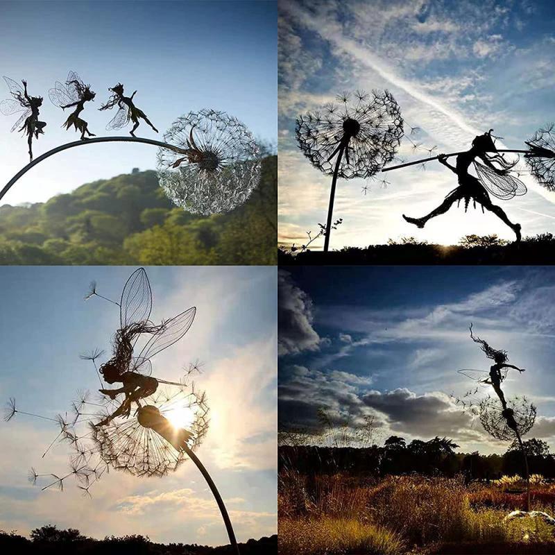Fairy on a milk thread art sculpture Bowlift by Bowlift