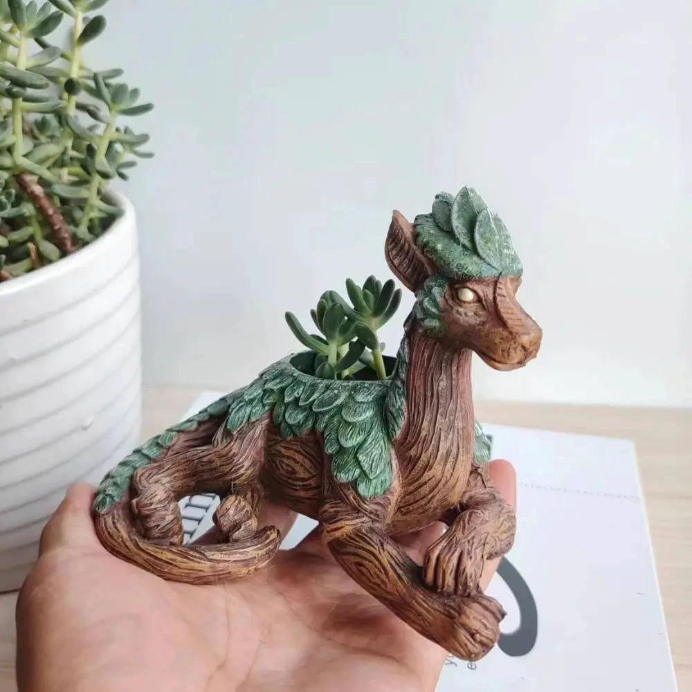 WhimsiDragon Succulent Plant Box with Playful Fantasy Design Bowlift by Bowlift