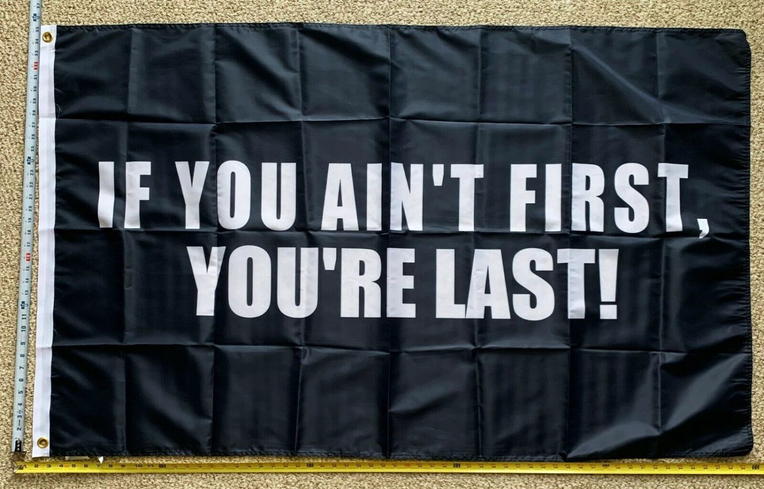 Shake N Bake Flag Nascar Racing Ain't 1st Last B Poster Sign 3x5' by flagsjustdoit