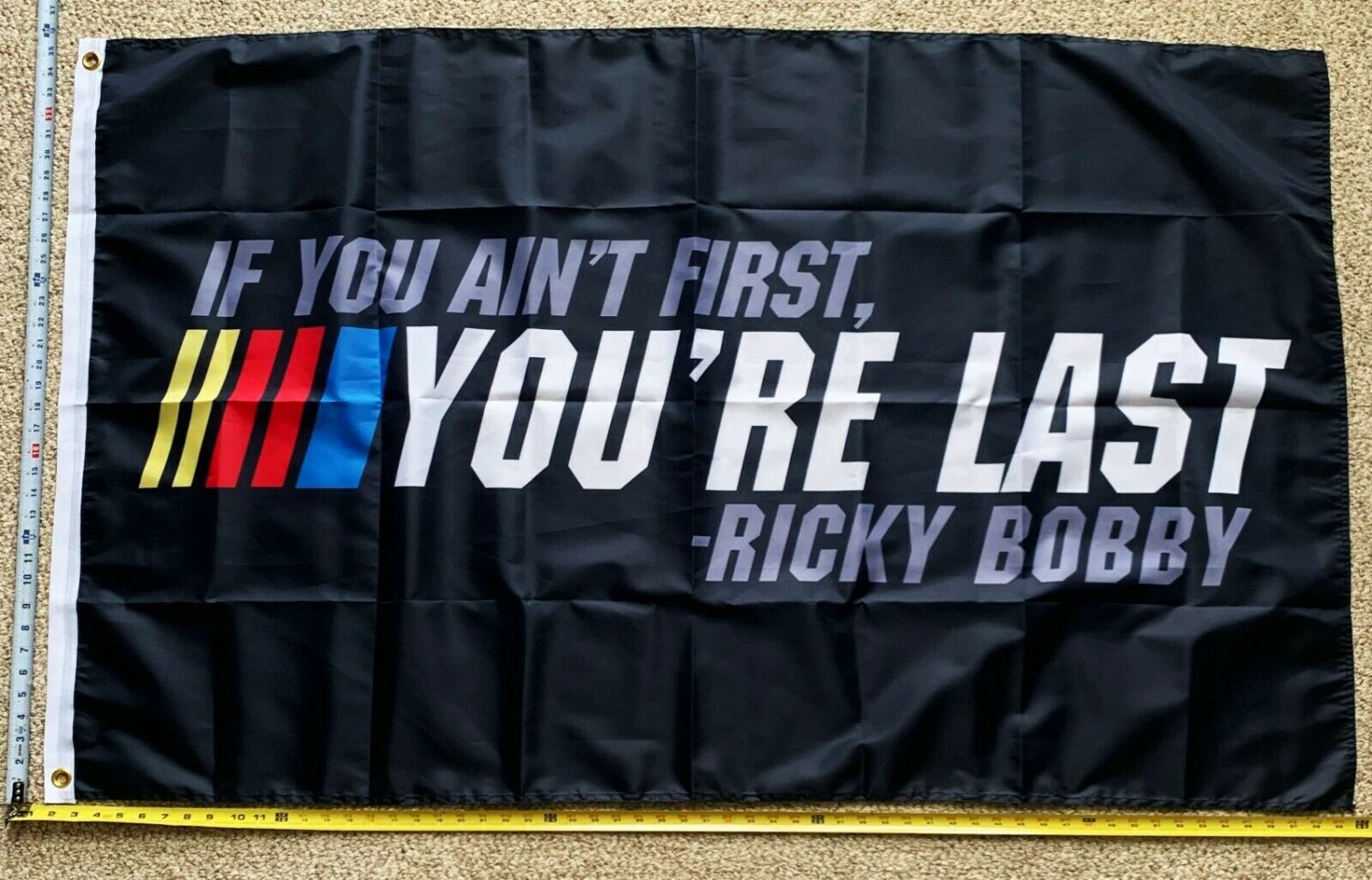 Shake N Bake Flag Nascar Racing Ain't 1st Last RB Poster Sign 3x5' by flagsjustdoit