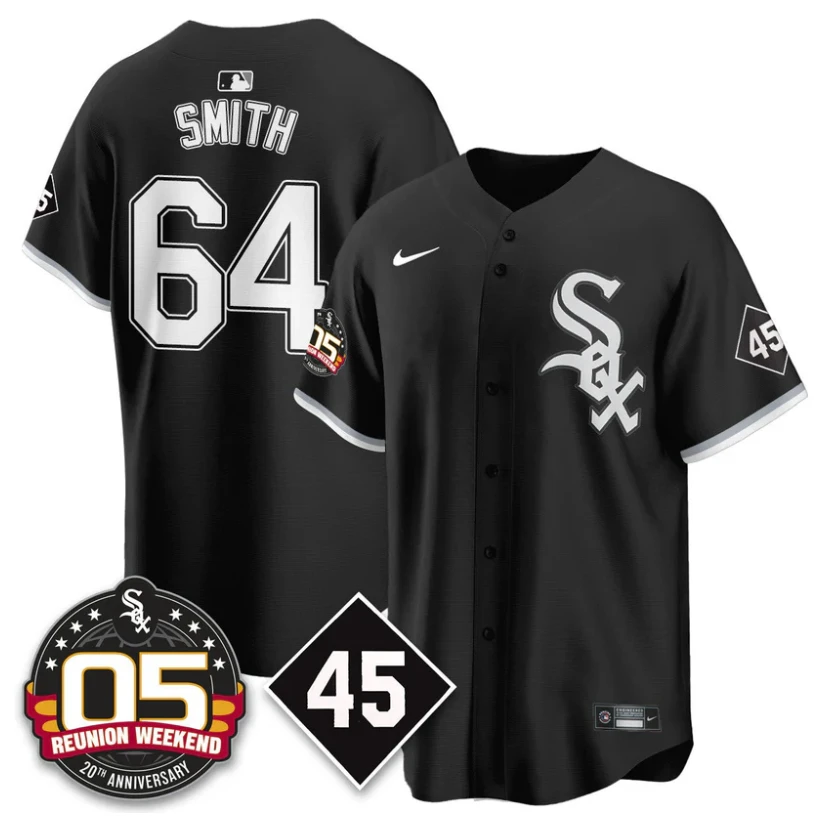 Shane Smith Jersey #64 Chicago White Sox 2025 Reunion Weekend Stitched Black by My Store