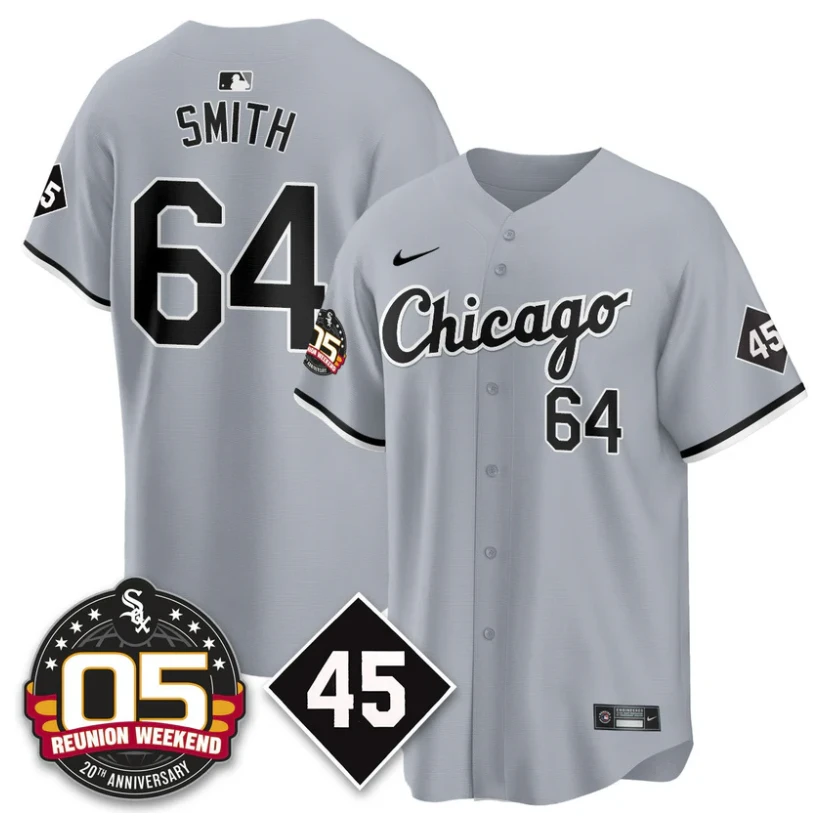 Shane Smith Jersey #64 Chicago White Sox 2025 Reunion Weekend Stitched Gray by My Store