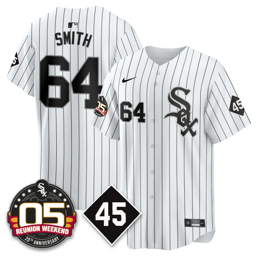 Shane Smith Jersey #64 Chicago White Sox 2025 Reunion Weekend Stitched White by My Store