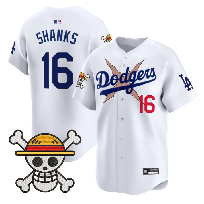 Shanks Jersey #16 Los Angeles Dodgers One Piece 2025 Vapor Stitched White by My Store
