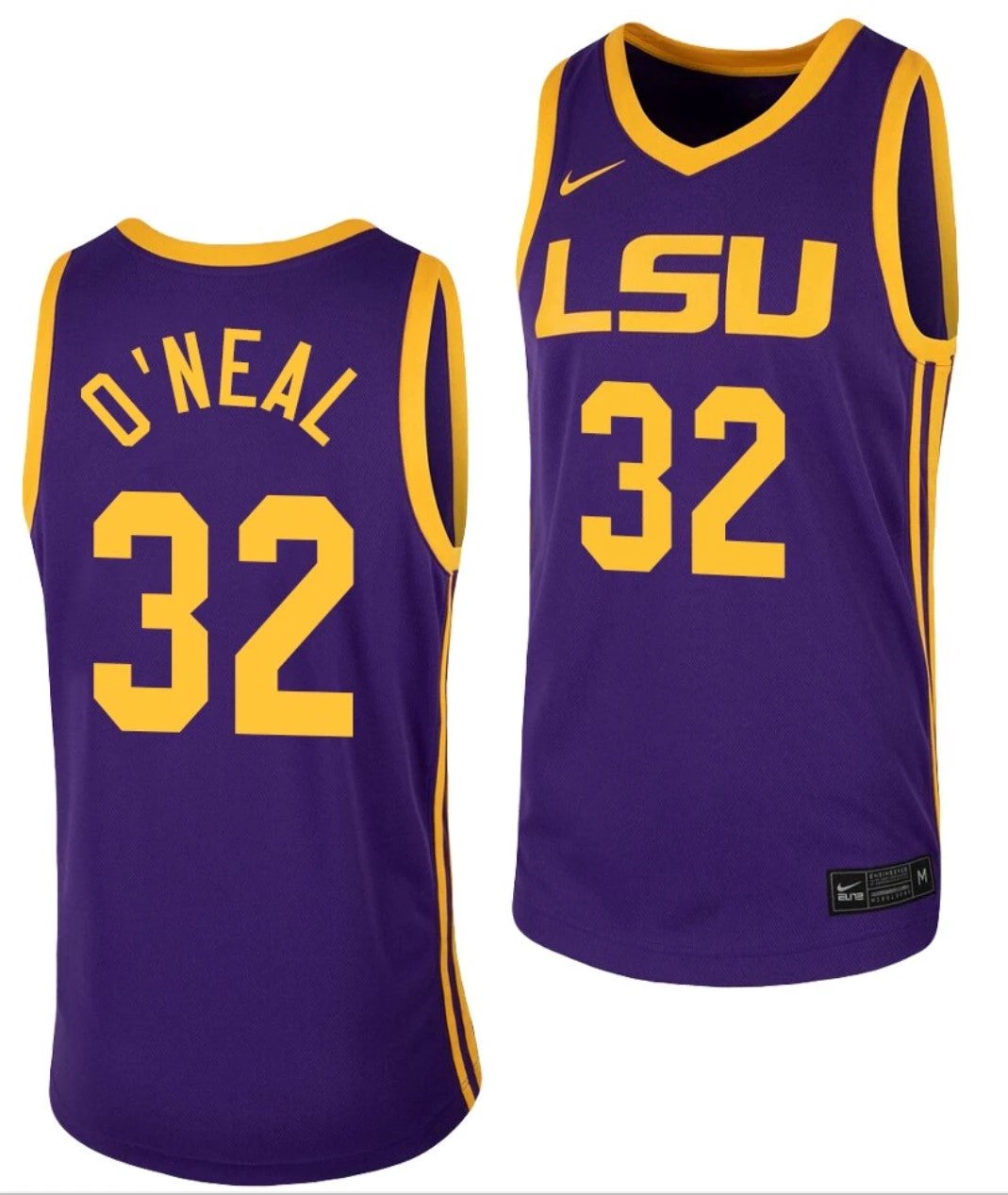 Shareef O'Neal Jersey LSU Tigers College Basketball Purple Replica #32 by My store basketball